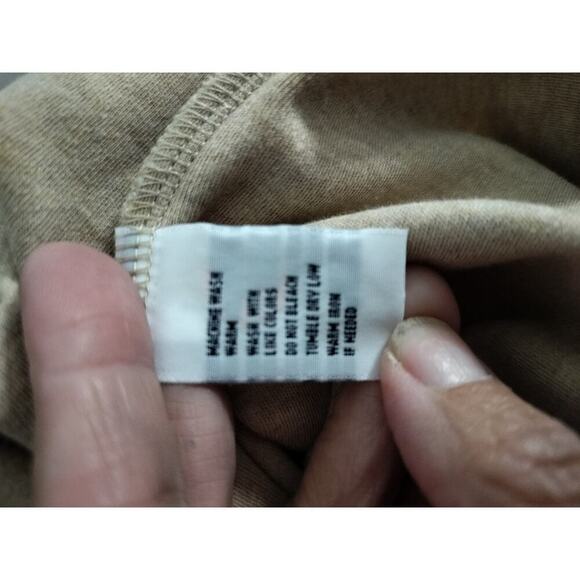 M496)Polo by Ralph Lauren Oatmeal Long Sleeve Buttons Lightweight Shirt XL - Picture 6 of 7